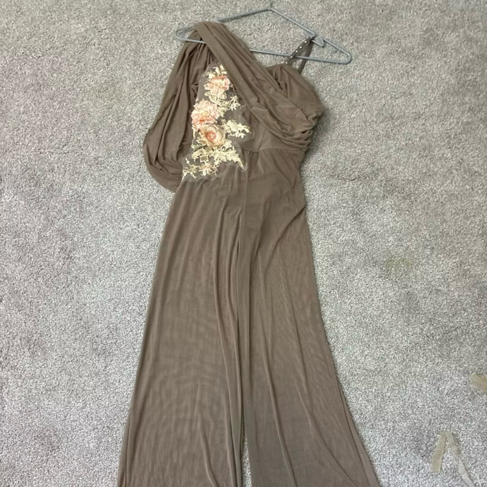 Floral Taupe Dance Costumes